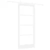  Csúszó ajtó Fehér 93 x 211 cm Tömör fenyőfa és üveg