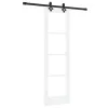  Csúszó ajtó Fehér 61 x 198,5 cm Tömör fenyőfa és üveg