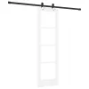  Csúszó ajtó Fehér 61 x 198,5 cm Tömör fenyőfa és üveg