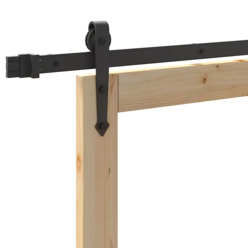  Csúszó ajtó Természetes 93 x 211 cm Tömör fenyőfa és üveg