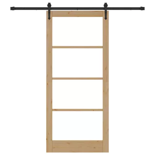  Csúszó ajtó Természetes és fekete 93 x 211 cm