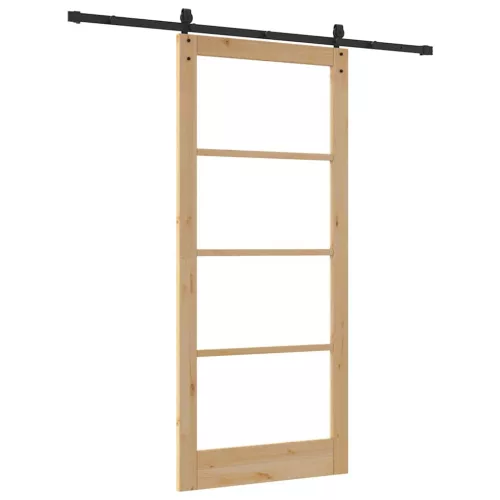  Csúszó ajtó Természetes és fekete 93 x 211 cm