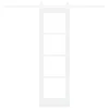  Csúszó ajtó Fehér 61 x 198,5 cm Tömör fenyőfa és üveg