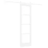  Csúszó ajtó Fehér 61 x 198,5 cm Tömör fenyőfa és üveg