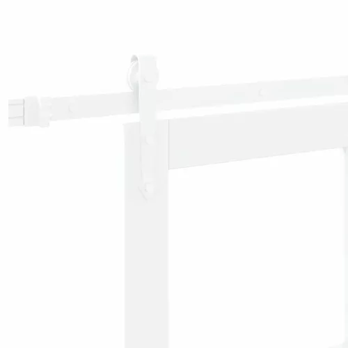  Csúszó ajtó Fehér 83 x 211 cm Tömör fenyőfa és üveg