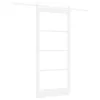  Csúszó ajtó Fehér 93 x 202 cm Tömör fenyőfa és üveg