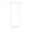  Csúszó ajtó Fehér 93 x 211 cm Tömör fenyőfa és üveg