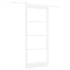  Csúszó ajtó Fehér 93 x 211 cm Tömör fenyőfa és üveg