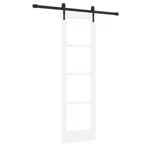  Csúszó ajtó ORKDAL Fehér 61 x 198,5 cm Tömör fenyőfa és üveg