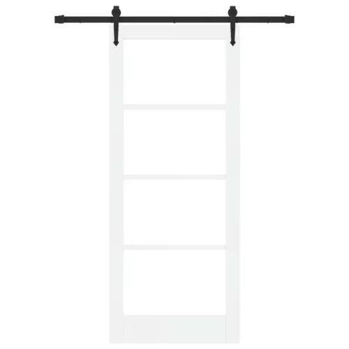  Csúszó ajtó ORKDAL Fehér 83 x 202 cm Tömör fenyőfa és üveg