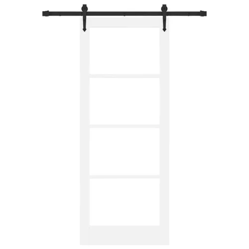  Csúszó ajtó ORKDAL Fehér 83 x 211 cm Tömör fenyőfa és üveg
