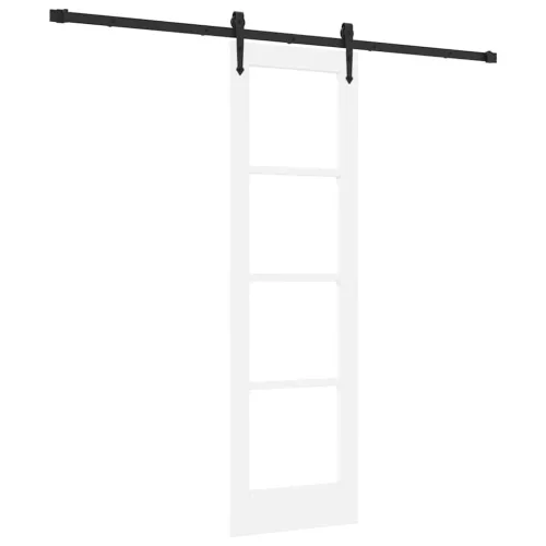  Csúszó ajtó ORKDAL Fehér 61 x 198,5 cm Tömör fenyőfa és üveg