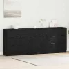  Széf fiókkal 3 pcs Musta tammi 60 x 30 x 70 cm Faanyag