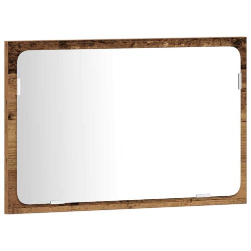  Fürdőszoba bútor szett Falra szerelhető 3 pcs Öreg fa Faanyag