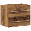  Mosdókagylós szekrény fiókkal 2 pcs Öreg fa 60 x 38.5 x 48 cm