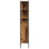 Fürdőszoba bútor szett polcokkal ajtóval 3 pcs Öreg fa Faanyag