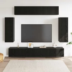    TV szekrény garnitúra 6 pcs Fekete tölgy 100 x 30 x 30 cm