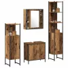  Fürdőszoba bútor szett 4 pcs Barna 33 x 33 x 185.5 cm Faanyag