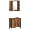  Fürdőszoba bútor szett 4 pcs Barna 33 x 33 x 185.5 cm Faanyag