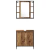 Fürdőszoba bútor szett 4 pcs Barna 33 x 33 x 185.5 cm Faanyag