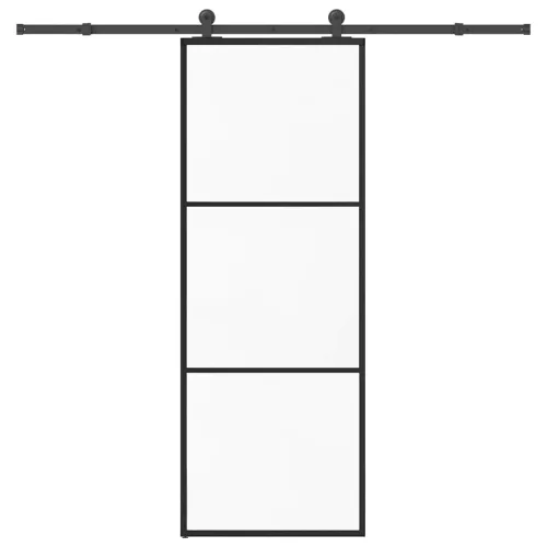  ESG üveg és alumínium tolóajtó fémszerelvény-szettel 76x205 cm
