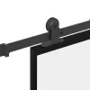  ESG üveg és alumínium tolóajtó fémszerelvény-szettel 90x205 cm