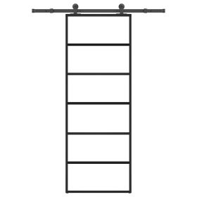    ESG üveg és alumínium tolóajtó fémszerelvény-szettel 76x205 cm