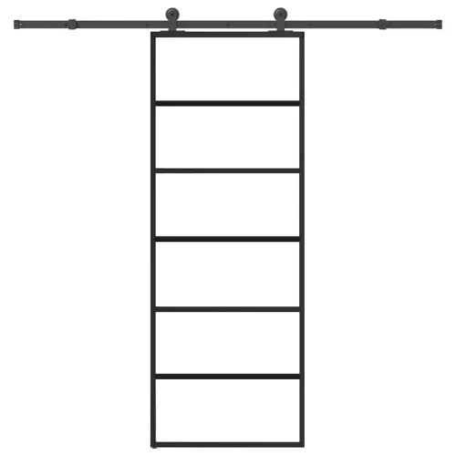  ESG üveg és alumínium tolóajtó fémszerelvény-szettel 76x205 cm