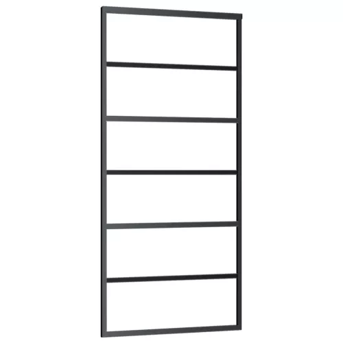  ESG üveg és alumínium tolóajtó fémszerelvény-szettel 90x205 cm