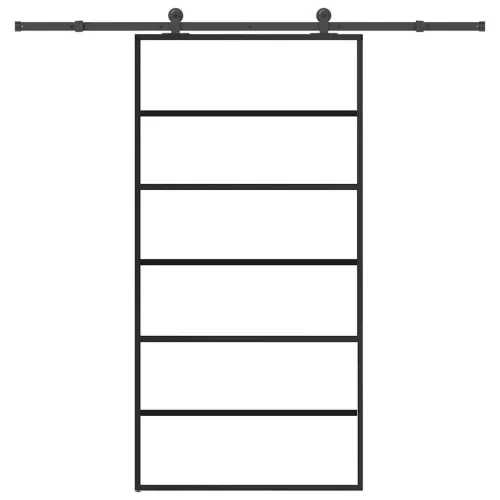  tolóajtó vasalatokkal 102x205 cm ESG üveg&alumínium
