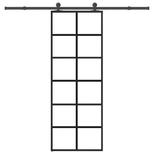  ESG üveg és alumínium tolóajtó fémszerelvény-szettel 76x205 cm