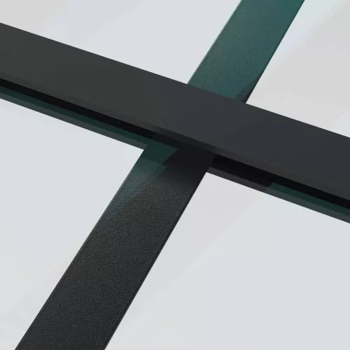  ESG üveg és alumínium tolóajtó fémszerelvény-szettel 76x205 cm