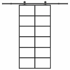  tolóajtó vasalatokkal 102x205 cm ESG üveg&alumínium
