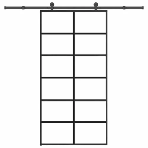  tolóajtó vasalatokkal 102x205 cm ESG üveg&alumínium