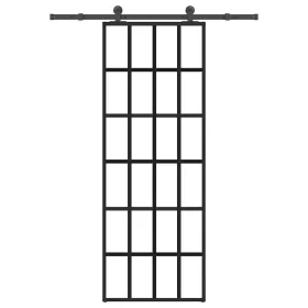    ESG üveg és alumínium tolóajtó fémszerelvény-szettel 76x205 cm