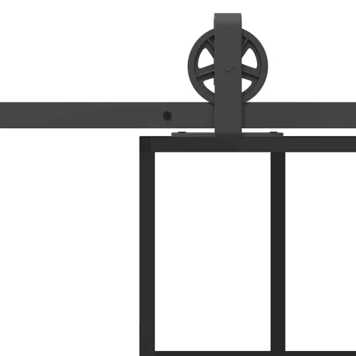  ESG üveg és alumínium tolóajtó fémszerelvény-szettel 90x205 cm