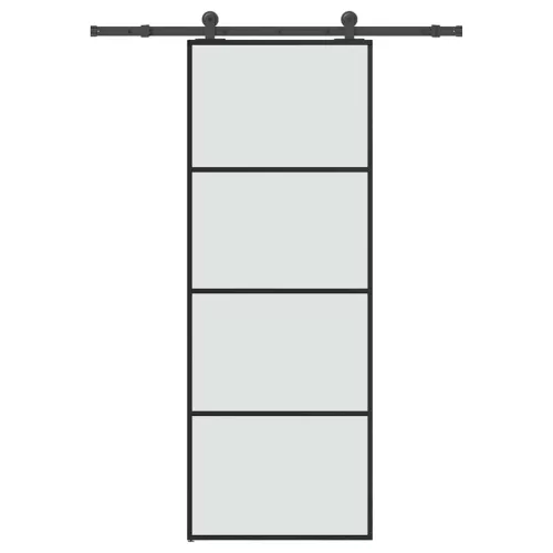  ESG üveg és alumínium tolóajtó fémszerelvény-szettel 76x205 cm