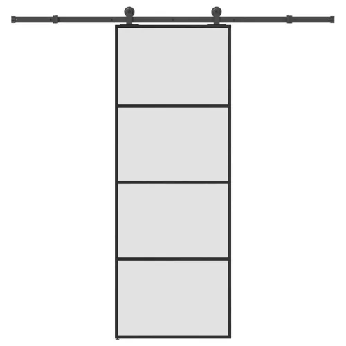  ESG üveg és alumínium tolóajtó fémszerelvény-szettel 76x205 cm
