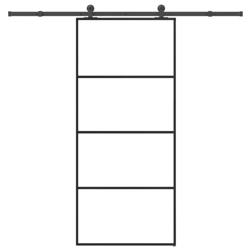  ESG üveg és alumínium tolóajtó fémszerelvény-szettel 90x205 cm