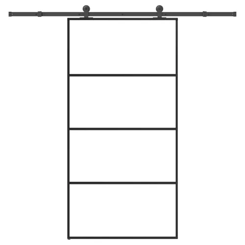  ESG üveg-alumínium tolóajtó fémszerelvény-szettel 102,5x205 cm