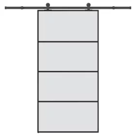    ESG üveg-alumínium tolóajtó fémszerelvény-szettel 102,5x205 cm