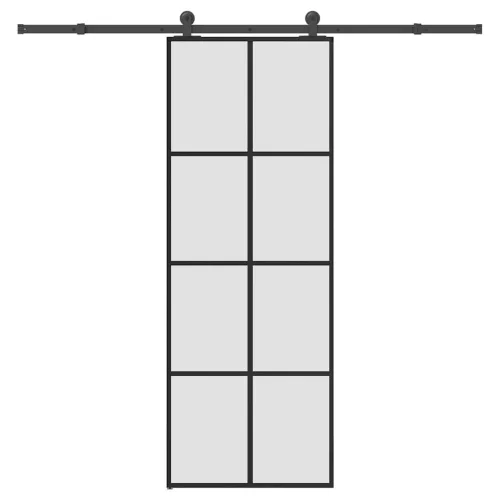  ESG üveg és alumínium tolóajtó fémszerelvény-szettel 76x205 cm