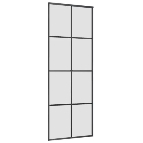  ESG üveg és alumínium tolóajtó fémszerelvény-szettel 76x205 cm