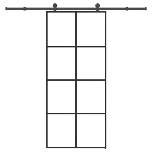  ESG üveg és alumínium tolóajtó fémszerelvény-szettel 90x205 cm
