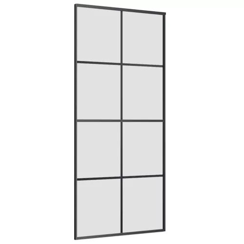  ESG üveg és alumínium tolóajtó fémszerelvény-szettel 90x205 cm