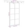  ESG üveg-alumínium tolóajtó fémszerelvény-szettel 102,5x205 cm