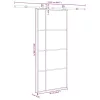  ESG üveg és alumínium tolóajtó fémszerelvény-szettel 90x205 cm
