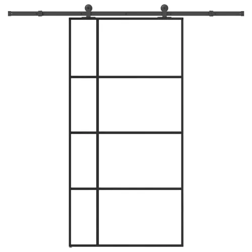  ESG üveg-alumínium tolóajtó fémszerelvény-szettel 102,5x205 cm