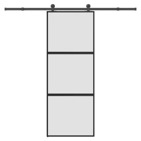  tolóajtó vasalatokkal 76x205 cm edzett üveg&Alumínium