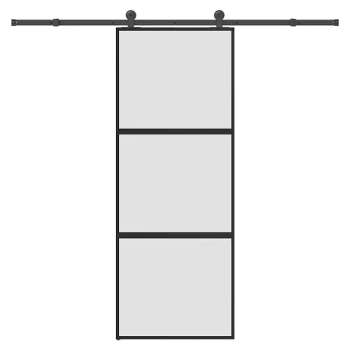  tolóajtó vasalatokkal 76x205 cm edzett üveg&Alumínium